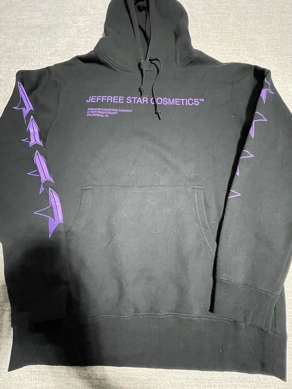 Jeffree Star Cosmetics Sweatshirt Hoodie Black/Purple Medium 5 Year Anniversary